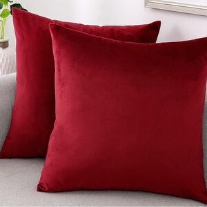 Red Velvet Throw Pillows